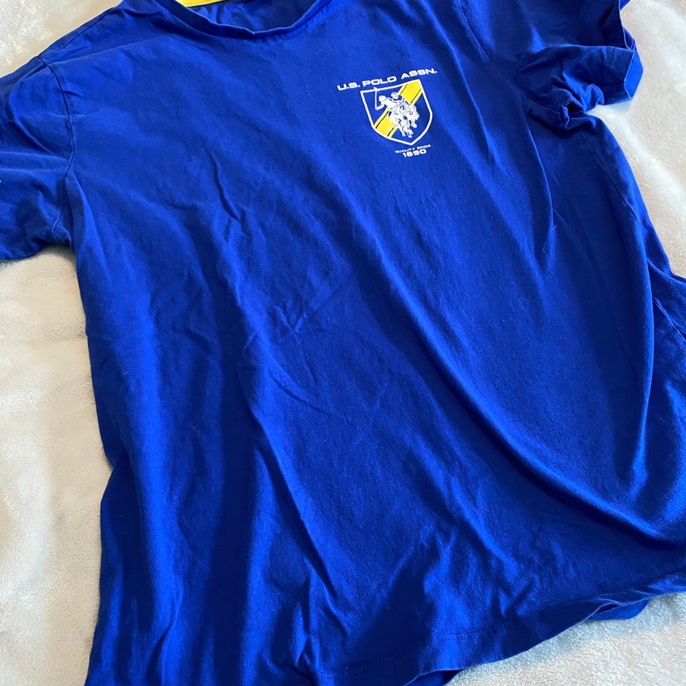 U.S. Polo Assn. Royal Blue Tee with Yellow Trim